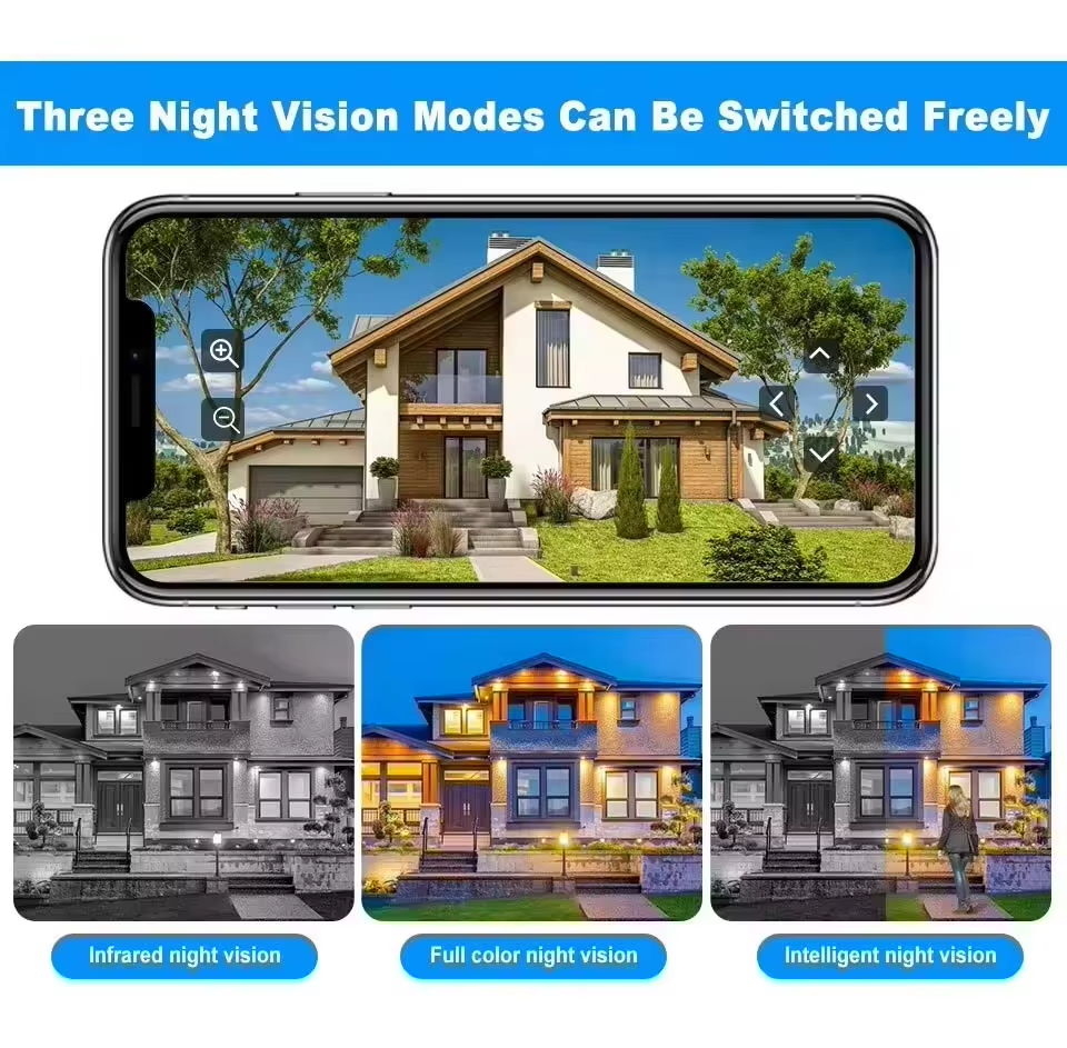 كاميرا مراقبة ذكية لاسلكية مقاومة للأمطار تعمل بالطاقة الشمسية مع رؤية ليلية واضحة - الصورة 6